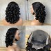 300% Density Double Drawn Bouncy Curly 13x4 Transparent Lace Full Frontal Wig
